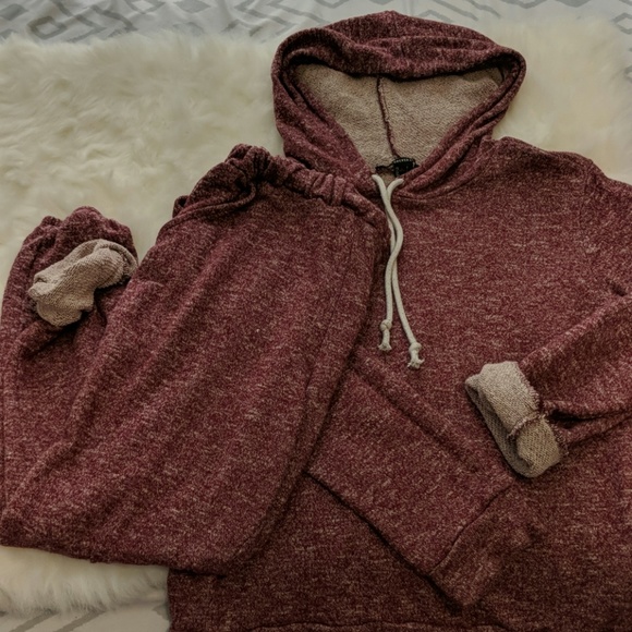 Forever 21 Sweaters - F21 Jogger Set in Burgundy